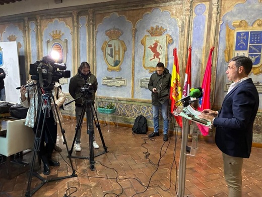 Alberto Amigo, concejal de Medina del Campo ante los medios de comunicaci&oacute;n // Foto: Paula de la Fuente